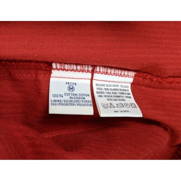Liz Claiborne Women's Jacket PM Petite Medium Red Corduroy Button - Picture 9 of 11